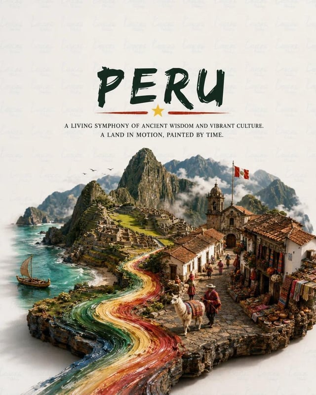 Ultra-detailed 3D miniature diorama travel poster on a clean ivory paper background, featuring [Coun