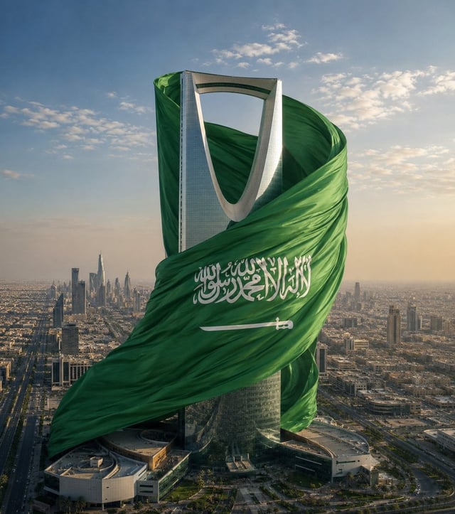 Create a breathtaking ultra-realistic patriotic scene featuring [Landmark] dramatically wrapped by a