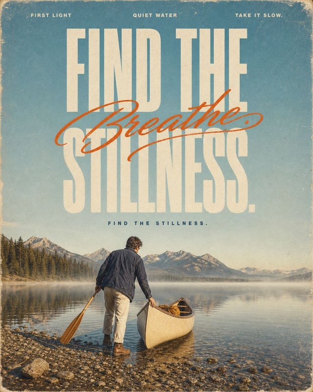 4:5 vintage outdoor editorial poster: