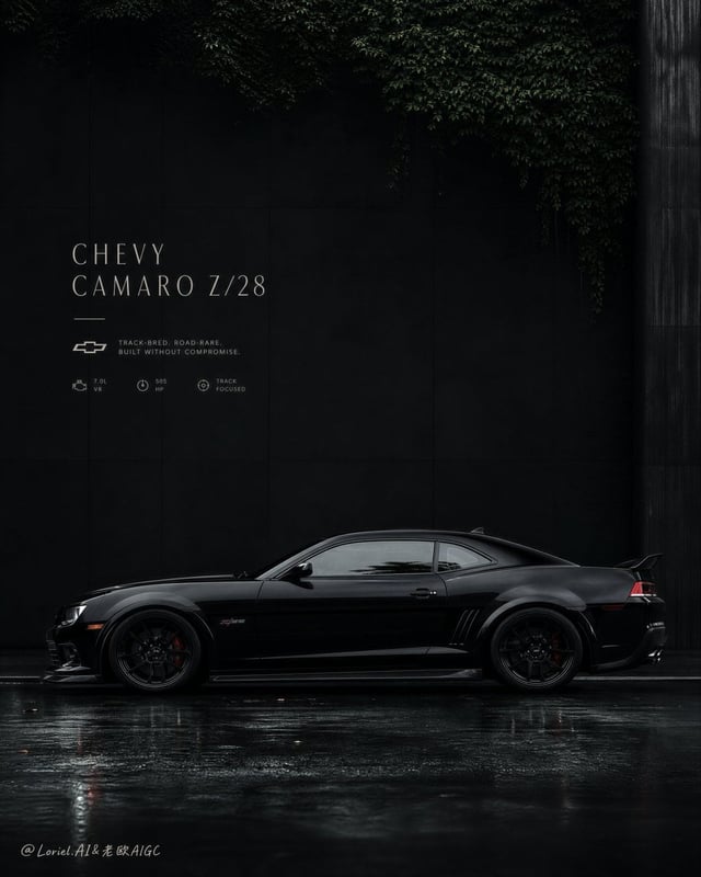 Create an ultra-premium editorial automotive poster for Dodge Challenger GT, built around one hyper-