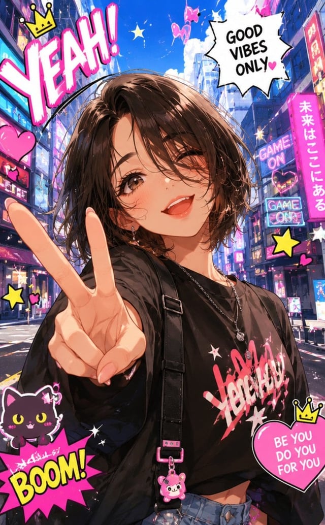 Create TWO completely different anime illustrations from the uploaded everyday photo while preservin