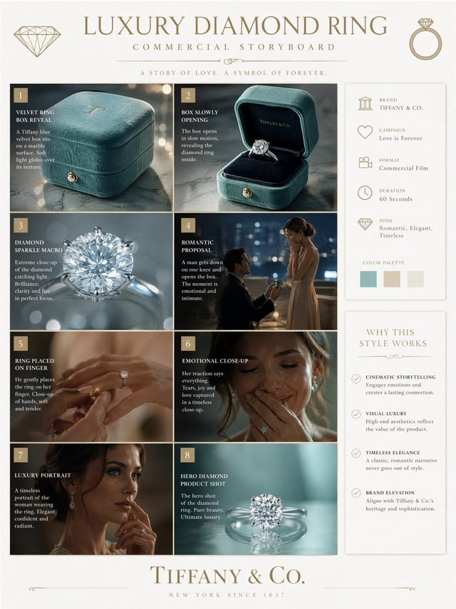TITLE: Luxury Diamond Ring Commercial Storyboard