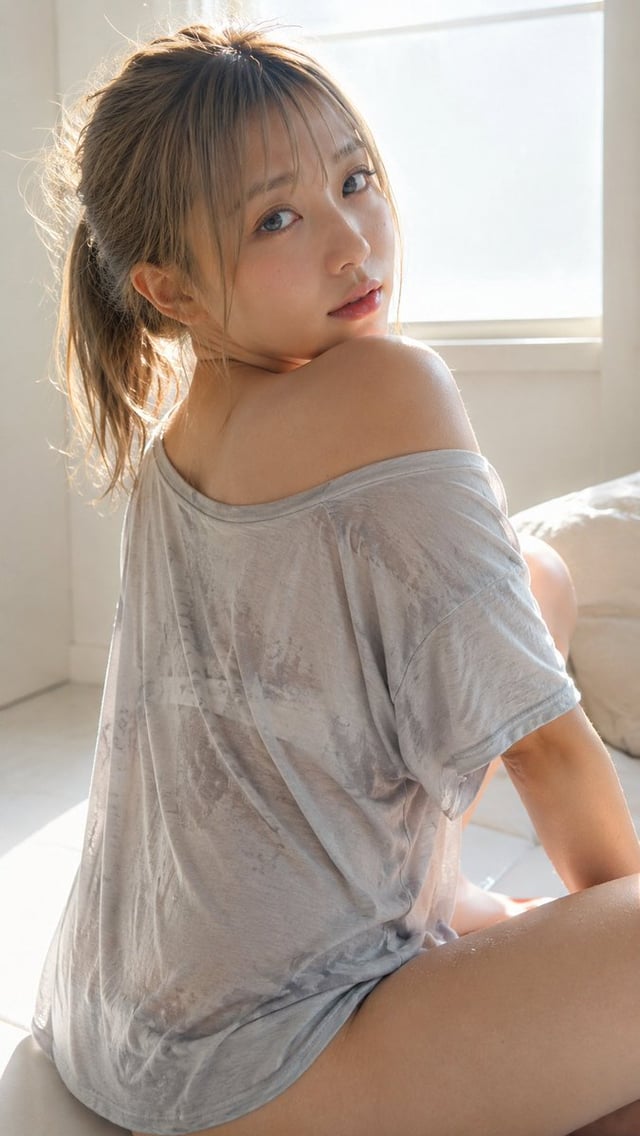 A photorealistic candid vertical 9:16 smartphone photo of a completely fictional 20-year-old adult J