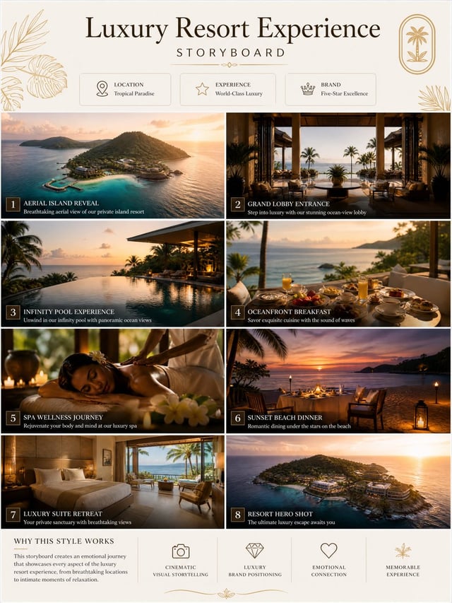 TITLE: Luxury Resort Experience Storyboard