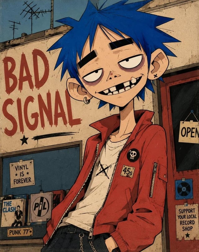 Two-dimensional alternative character illustration of [Character Name], occupying approximately seve