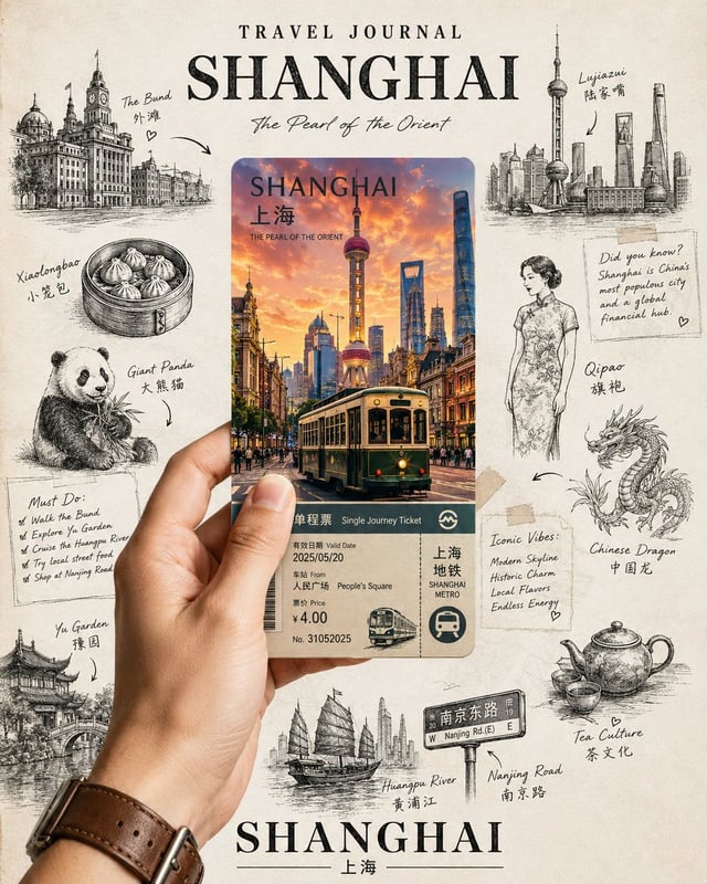 Create a premium travel journal-style collage poster inspired by [Location] on a clean off-white or 