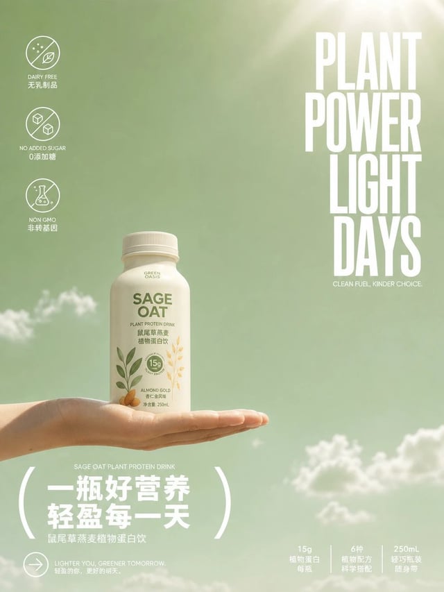 围绕[主题对象]组织成明亮广告视觉：让大面积开阔天空或同等通透的户外场域占据主要空间，背景干净、高明度、中高饱和，带轻微自然颗粒和柔软远处云影，只服务于空气感与留白，不加入复杂景物。主题对象被缩成精确