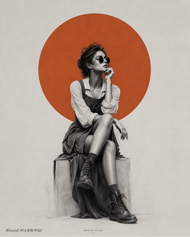Create an ultra-premium contemporary fashion-art poster that strictly preserves the exact visual log
