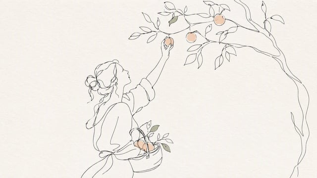 Elegant botanical monoline illustration of [Subject], continuous delicate black line, graceful organ