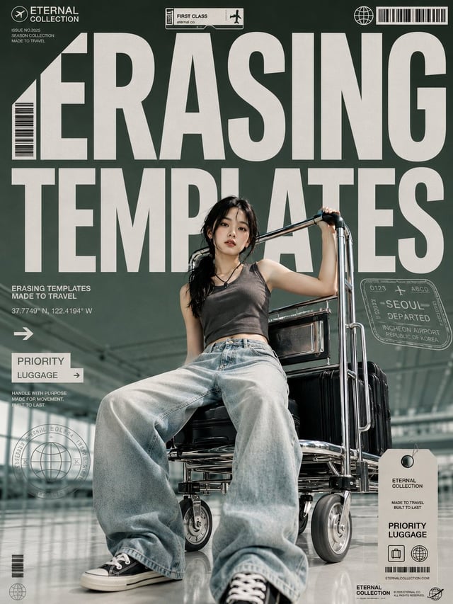 An ultra-realistic premium fashion advertising campaign featuring a confident young adult subject se