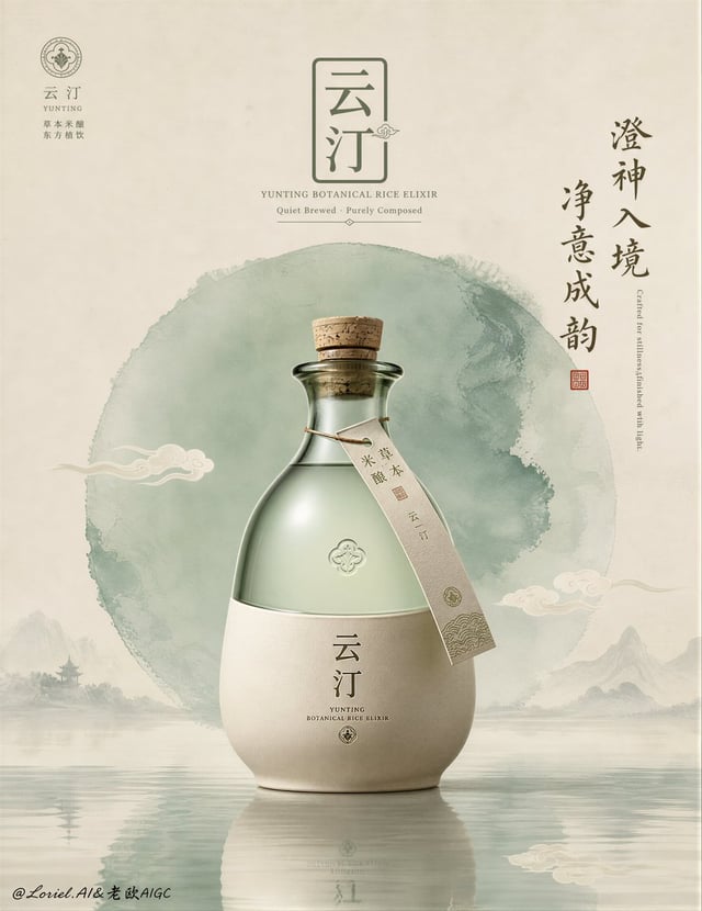 Create an ultra-premium advertising poster for a fictional heritage spirit brand called “MEKONG NOCT