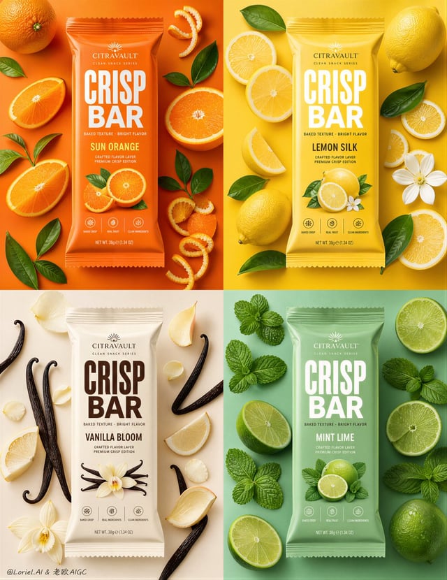 Create an ultra-premium vertical flavor campaign poster for a fictional grain bar brand called “VELL