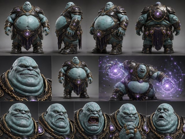 Create a premium cinematic character design sheet for one single alien male character.