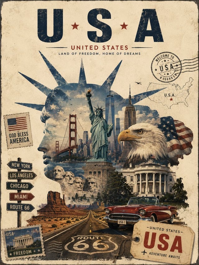 Create a premium vintage editorial travel poster for [City], [Country], using an artistic travel col