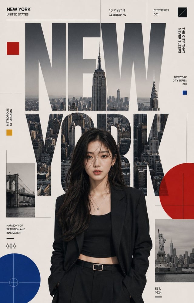 Create a premium 4:5 vertical graphic poster in the Swiss International Typographic Style, combining