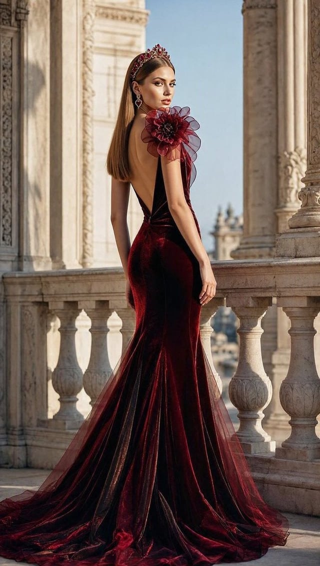 An ultra-realistic 8K editorial fashion photograph with a 9:16 vertical orientation. A full-body sho