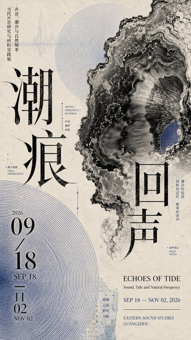 设计一张 9:16 竖版文化展览海报，整体为当代 Editorial Graphic Design / 艺术出版物视觉。