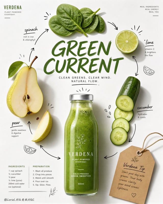 Create a premium editorial juice-campaign poster for a fictional wellness beverage brand called AURO