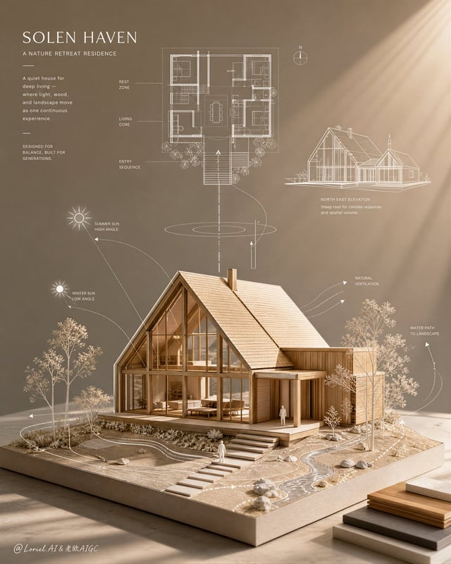 Create an ultra-premium architectural sales poster for a fictional real-estate brand called AERLITH 