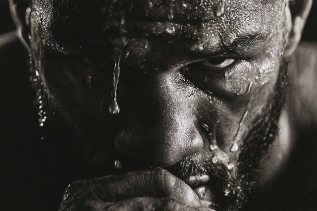 A Photorealistic Charcoal Intensity portrayal of [Subject], with hyper-detailed textures and dramati