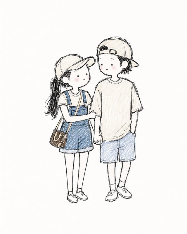 Create a cute, whimsical 2D hand-drawn storybook illustration of [Subject Characters].