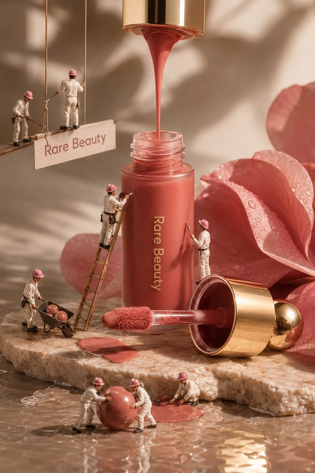 Create an ultra-realistic, high-end luxury beauty advertisement inspired by premium editorial cosmet