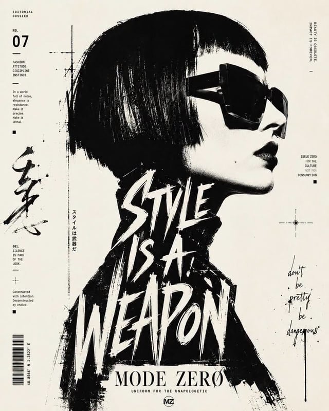 High-contrast black and white typographic portrait poster of [Human], shown in side profile with [Fe