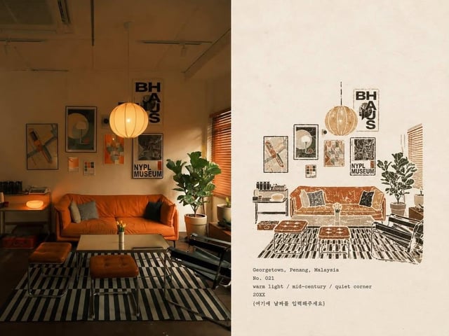 Create a premium vintage travel-journal editorial page, vertical 4:5, featuring a warm photorealisti