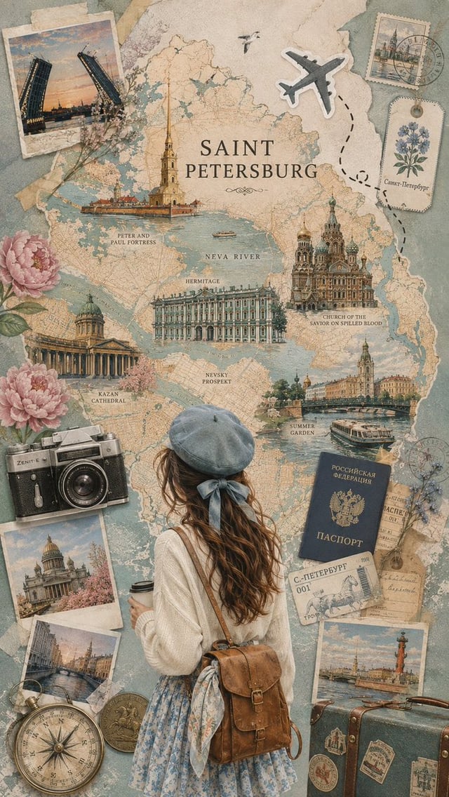 Create a sophisticated vintage travel collage poster inspired by [Country Name], in a vertical 9:16 