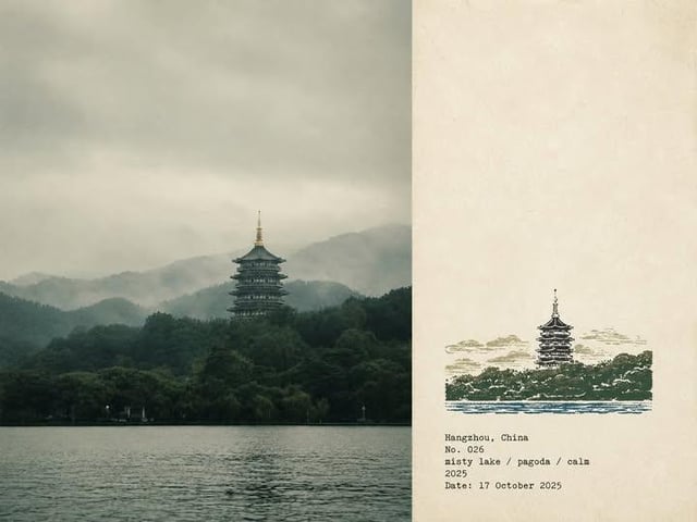 Please create a separate "Rubber Stamp Travel Field Notes Poster" for each photo I upload, outputtin