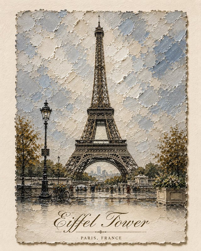 Create a sophisticated fine-art architectural painting of [Structure Name], presented as a highly ta