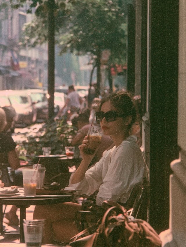 [Subject], autochrome, potato-starch grain rendering color as a pointillist mosaic, muted rose and s
