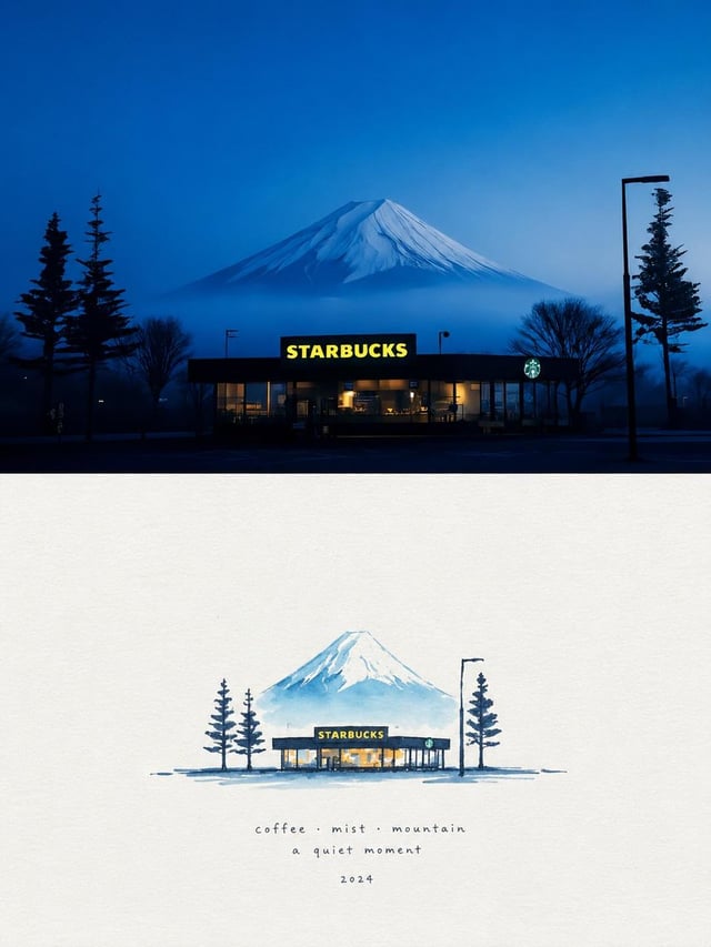 Use the uploaded image as the exact composition and subject reference. Transform the original nightt