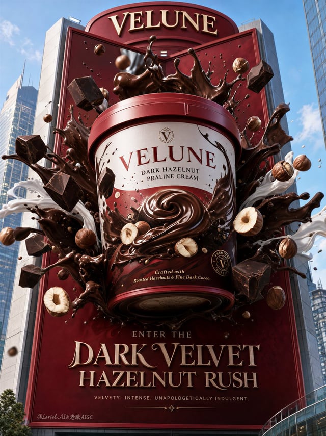 Create a Cannes-level ultra-premium outdoor billboard advertising visual for an original internation