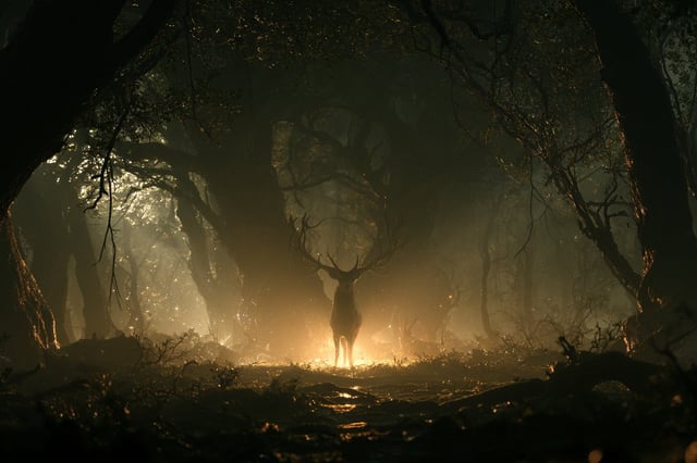 A cinematic rendering of the [Subject] illuminated by [Lighting Style], with dense fog breaking the 