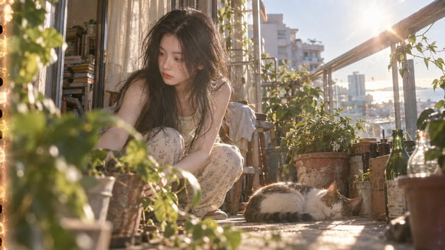 A cinematic photograph, Arri 65mm camera, Cooke anamorphic lenses, analog film stock, 35mm 低机位贴近狭窄公寓