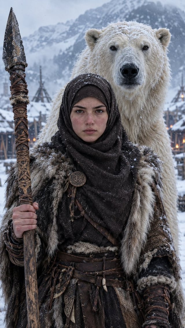 Create a premium ultra-photorealistic cinematic vertical 9:16 waist-up portrait of Sufni as a powerf