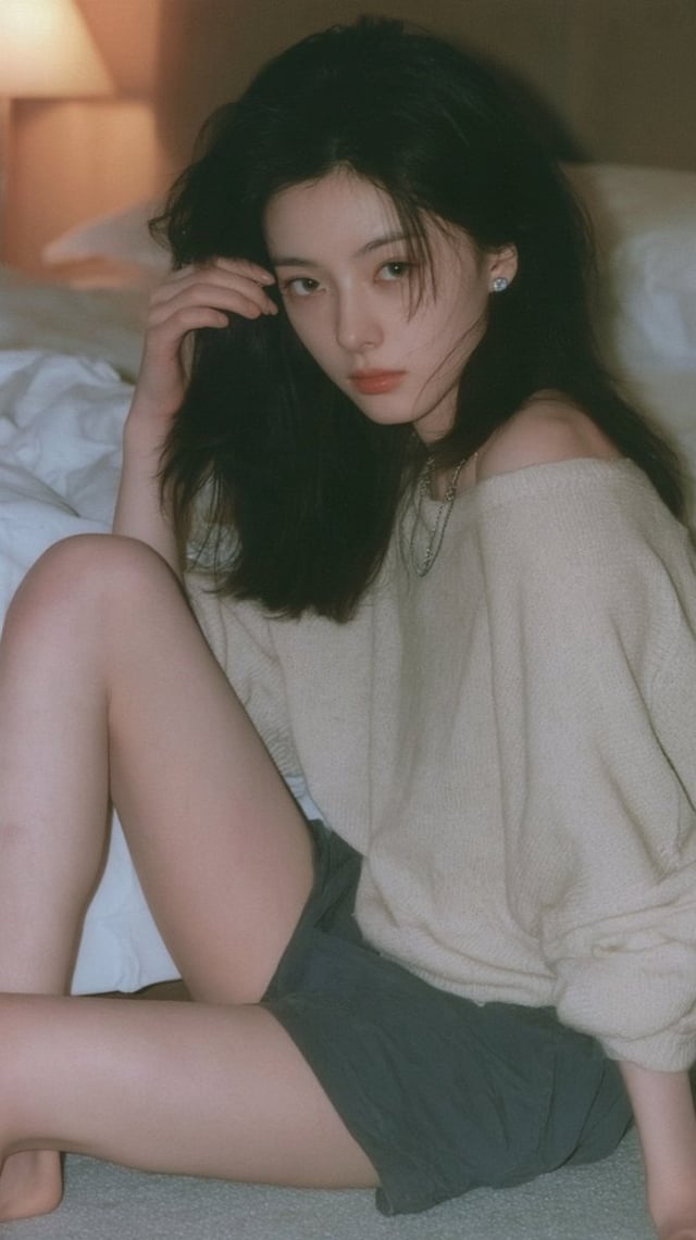 9:16 vertical, hyperrealistic photography, Korean idol private photobook, early 2000s CCD snapshot, 