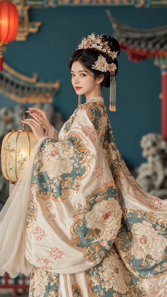 An extraordinarily beautiful 22-year-old Chinese imperial noblewoman, ultra-photorealistic cinematic
