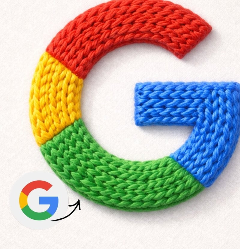 Instagram logo made from thick knitted wool yarn, handcrafted textile design, soft colorful gradient yarn threads, ro...