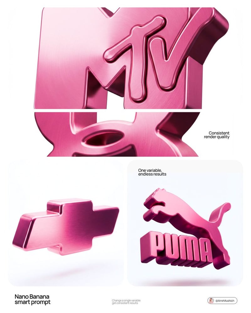 [BRAND NAME]. Act as a 3D Product Visualization Artist. PHASE 1: LOGO TO 3D OBJECT Take the [BRAND NAME] logo and tra...