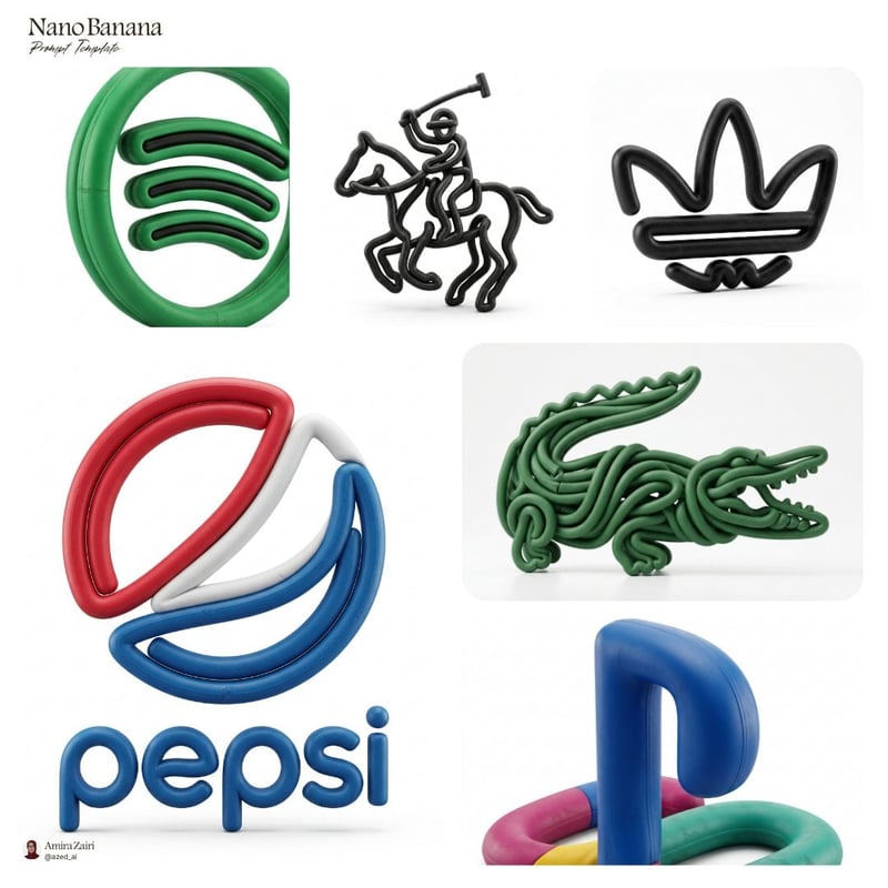 Create an ultra-detailed hyper-realistic 3D render of [Logo], formed from thick industrial rubber tubing bent into th...