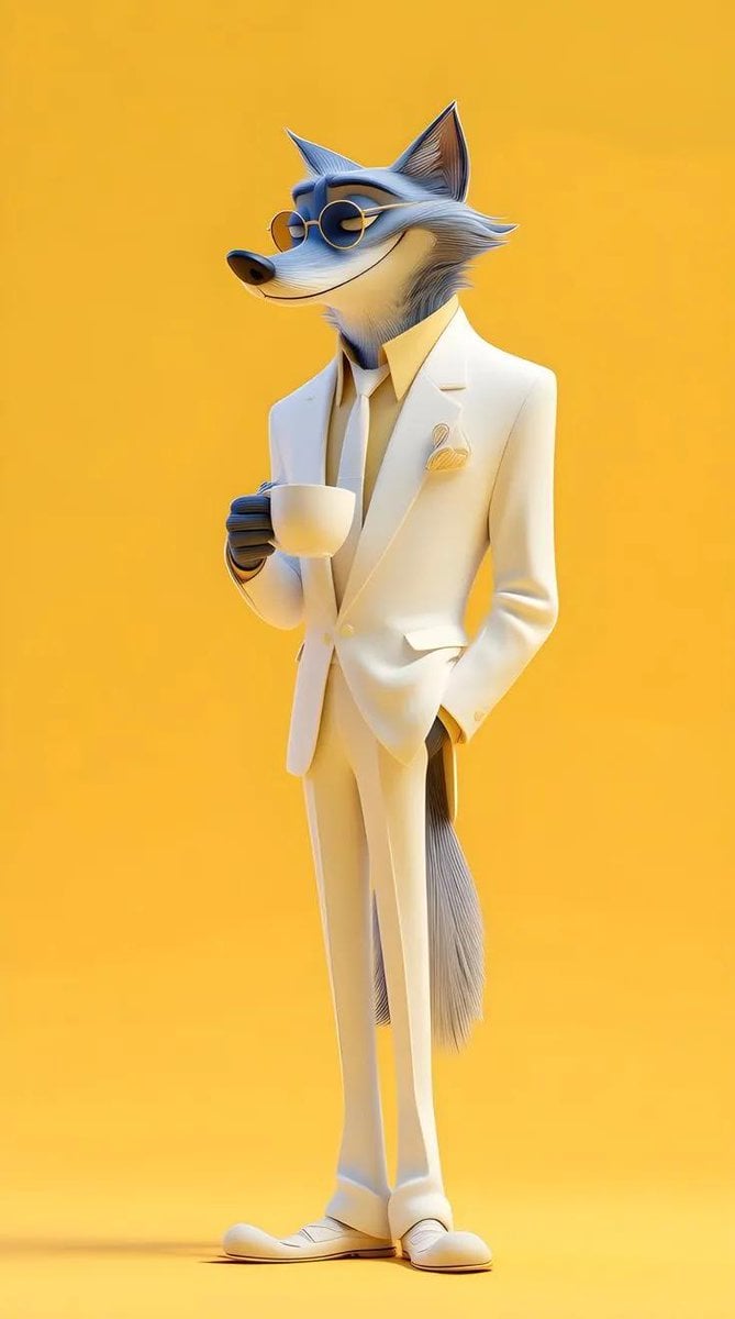 Full-body 3D anthropomorphic dog character wearing neon green streetwear outfit, standing in a studio setting with clean lighting and fashion editorial styling in Pixar-like rendering style. Thumbnail 3