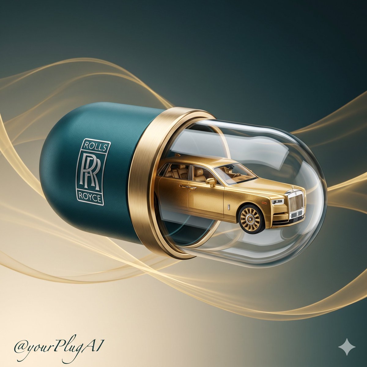 Hyper-realistic glass dome luxury capsule containing a miniature football stadium scene with a Ronaldo figure celebrating, displayed as a premium cinematic product render with gold metallic details. Thumbnail 2