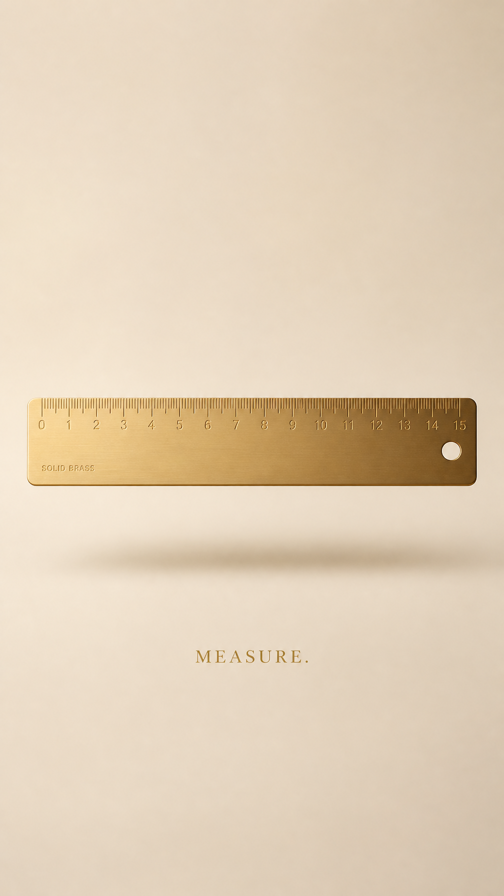 Premium Brass Ruler Object Study