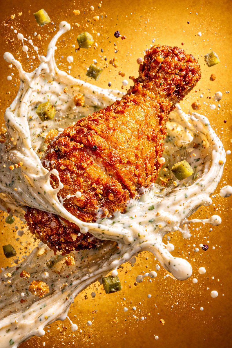 Epic 8K Cinematic Fantasy Food Scene: A Colossal Crispy Fried sample 2