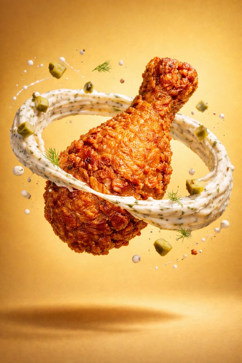 Epic 8K Cinematic Fantasy Food Scene: A Colossal Crispy Fried sample 3