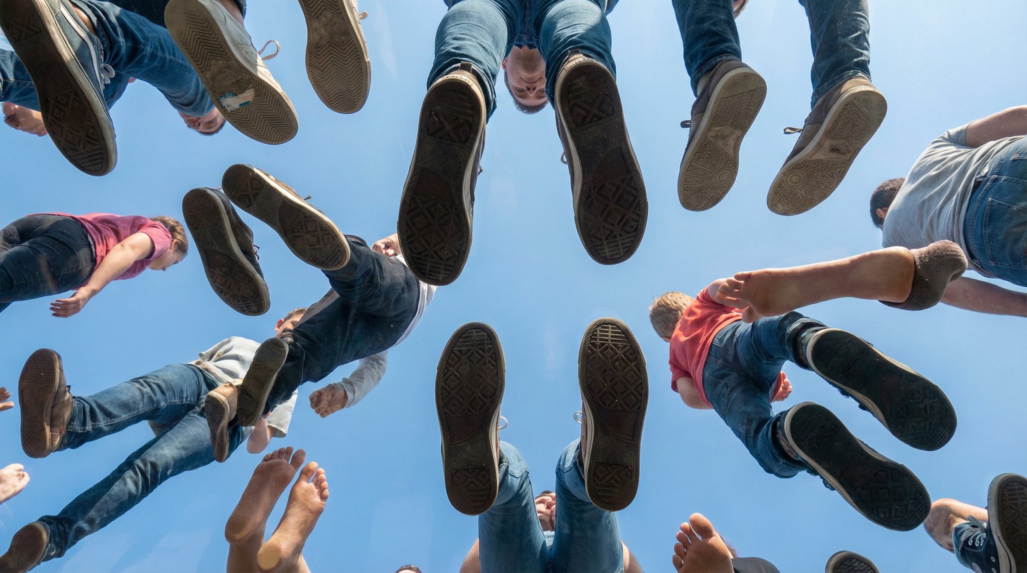 View From Under A Plane OF Completely Transparent Plexiglass. WE sample 3