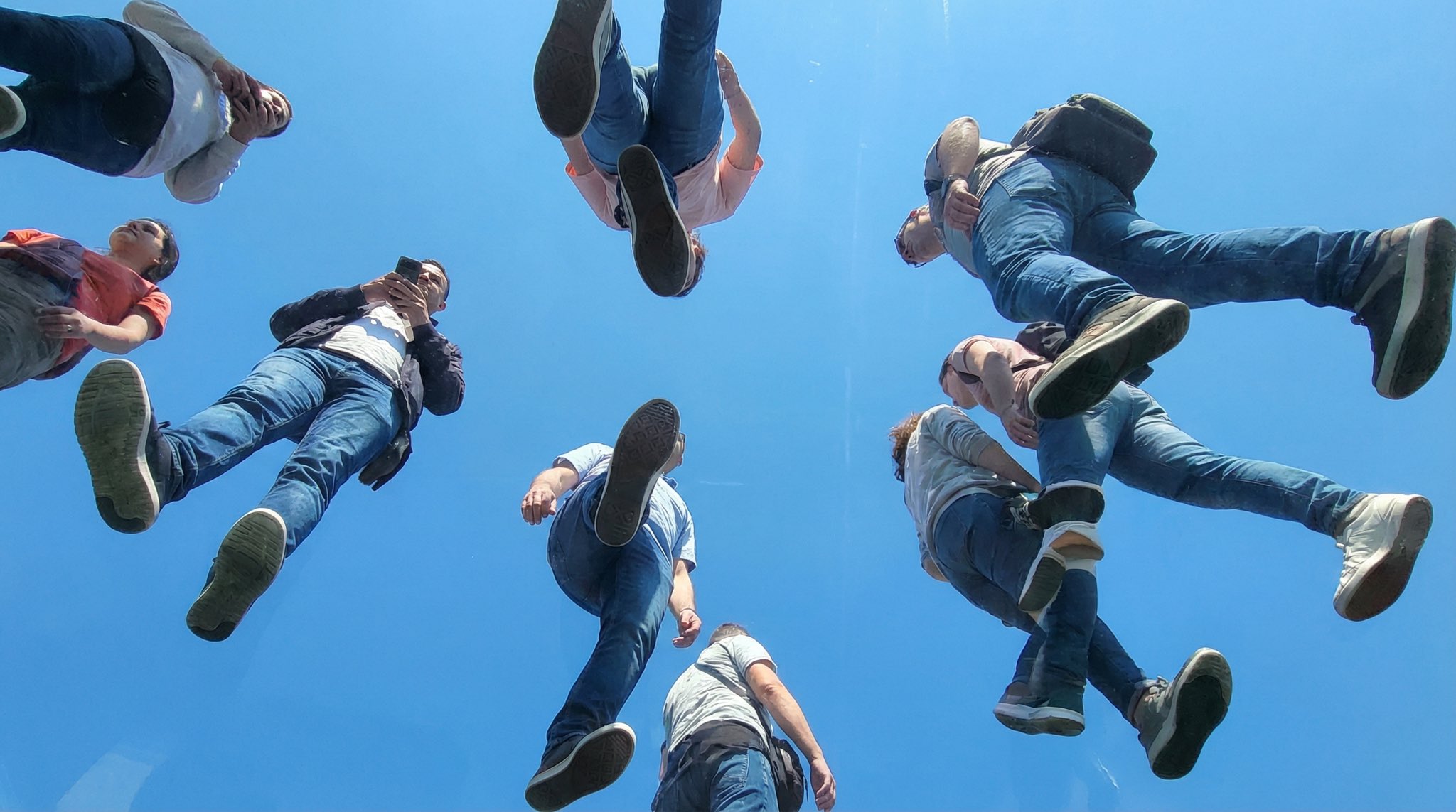 View From Under A Plane OF Completely Transparent Plexiglass. WE sample 4