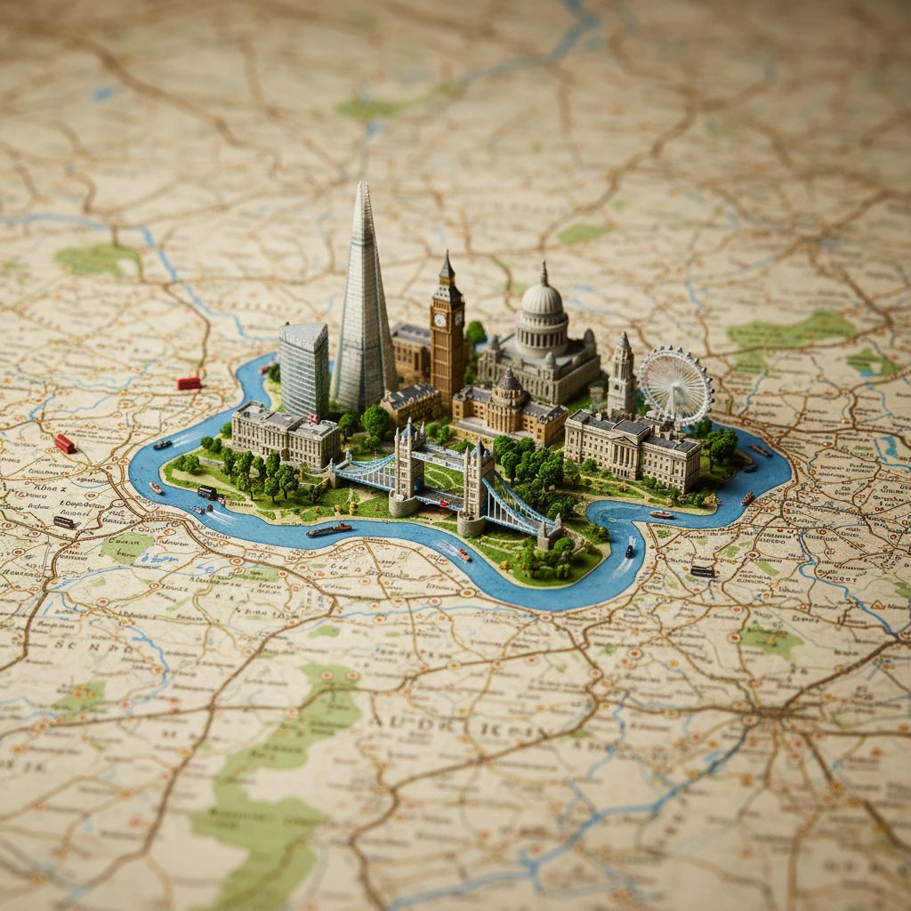 Realistic, Highly Detailed Geographic Map Viewed From Above, Accurately Representing sample 4